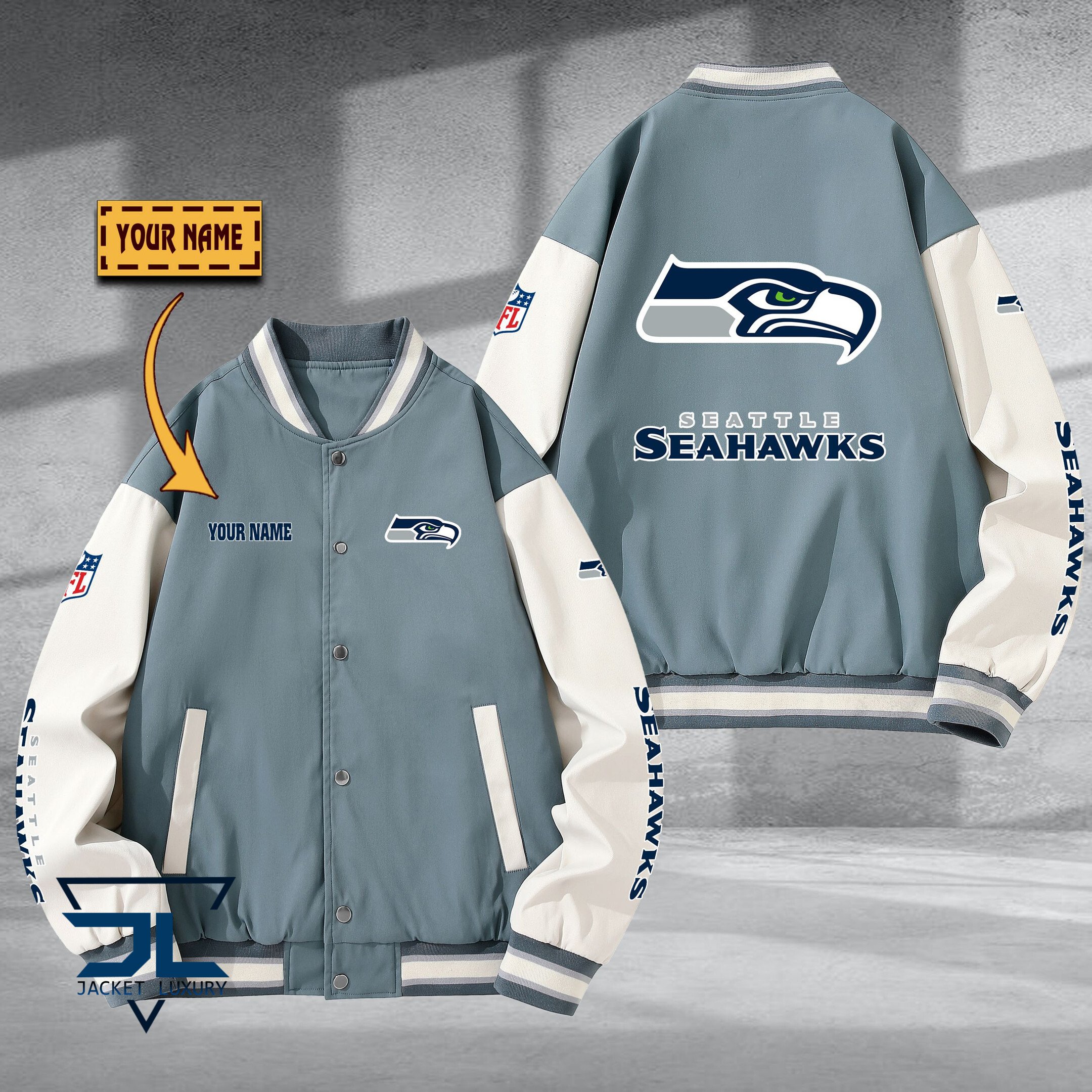 Seattle Seahawks NFL Style Baseball Jacket For Fans