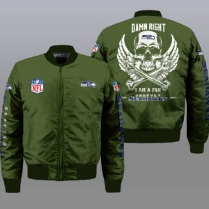 Seattle Seahawks NFL Style Bomber Jacket For Fans