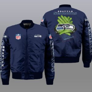 Seattle Seahawks NFL Style Bomber Jacket For Fans