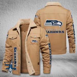Seattle Seahawks NFL Style Fleece Thermal Cotton Jacket For Fans