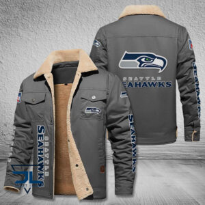 Seattle Seahawks NFL Style Fleece Thermal Cotton Jacket For Fans