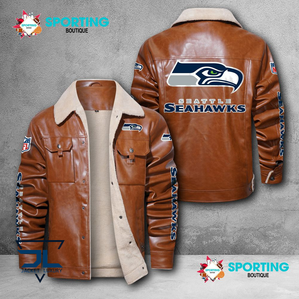Seattle Seahawks NFL Style Leather Jacket For Fans