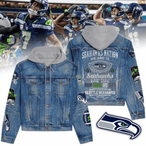 Seattle Seahawks NFL Style Hooded Denim Jacket For Fans