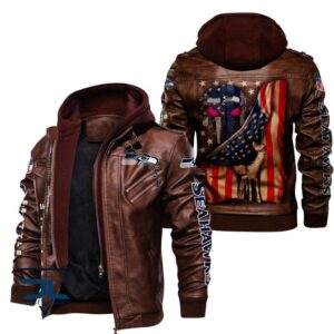 Seattle Seahawks NFL Style Leather Jacket For Fan
