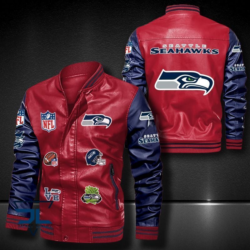 Seattle Seahawks NFL Style Leather Jacket For Fan