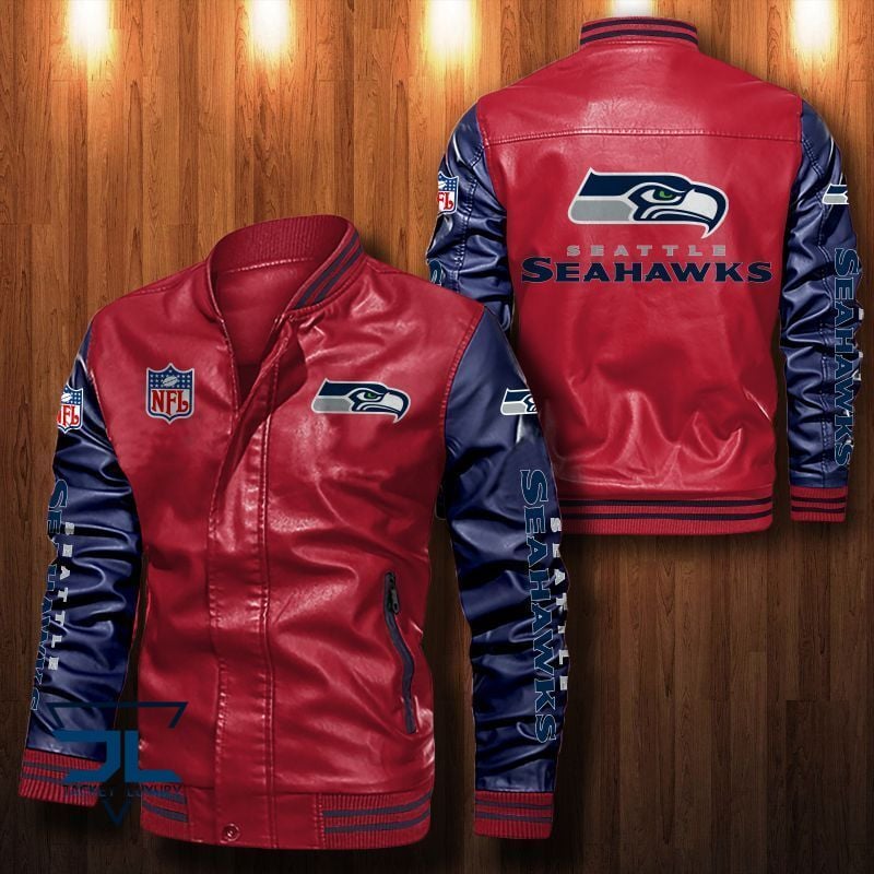 Seattle Seahawks NFL Style Leather Jacket For Fan