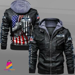 Seattle Seahawks NFL Style Leather Jacket For Fan