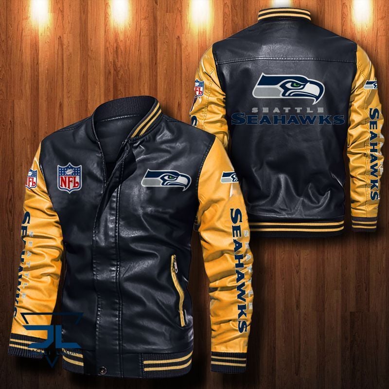 Seattle Seahawks NFL Style Leather Jacket For Fan
