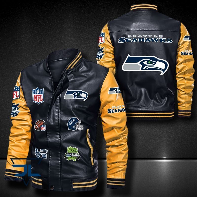 Seattle Seahawks NFL Style Leather Jacket For Fan