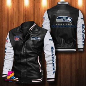 Seattle Seahawks NFL Style Leather Jacket For Fan