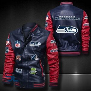 Seattle Seahawks NFL Style Leather Jacket For Fan