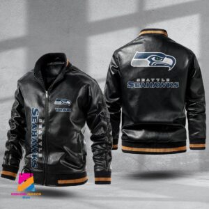 Seattle Seahawks NFL Style Leather Jacket For Fans