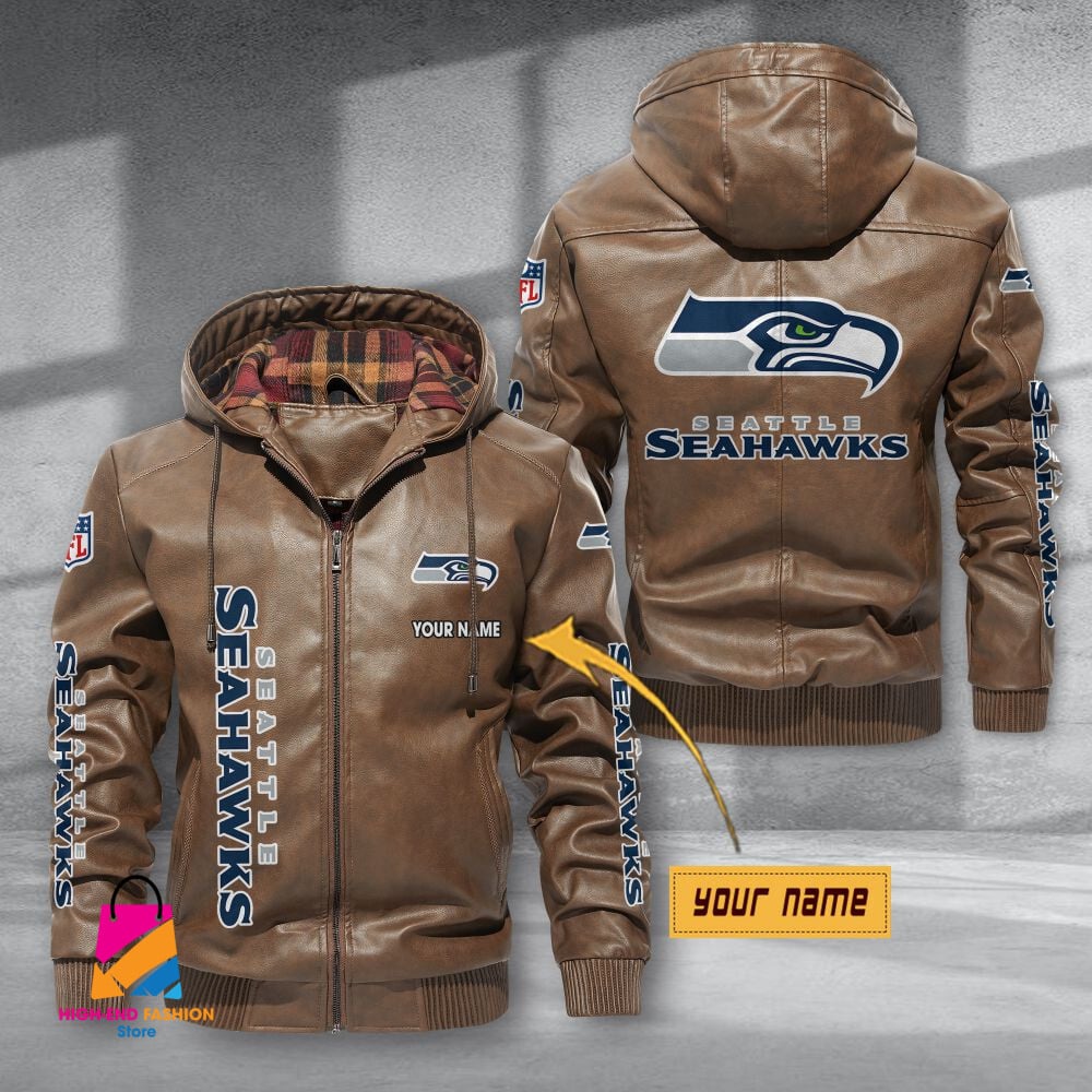 Seattle Seahawks NFL Style Leather Jacket For Fans