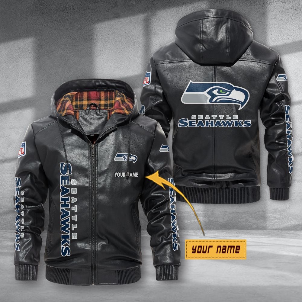 Seattle Seahawks NFL Style Leather Jacket For Fans