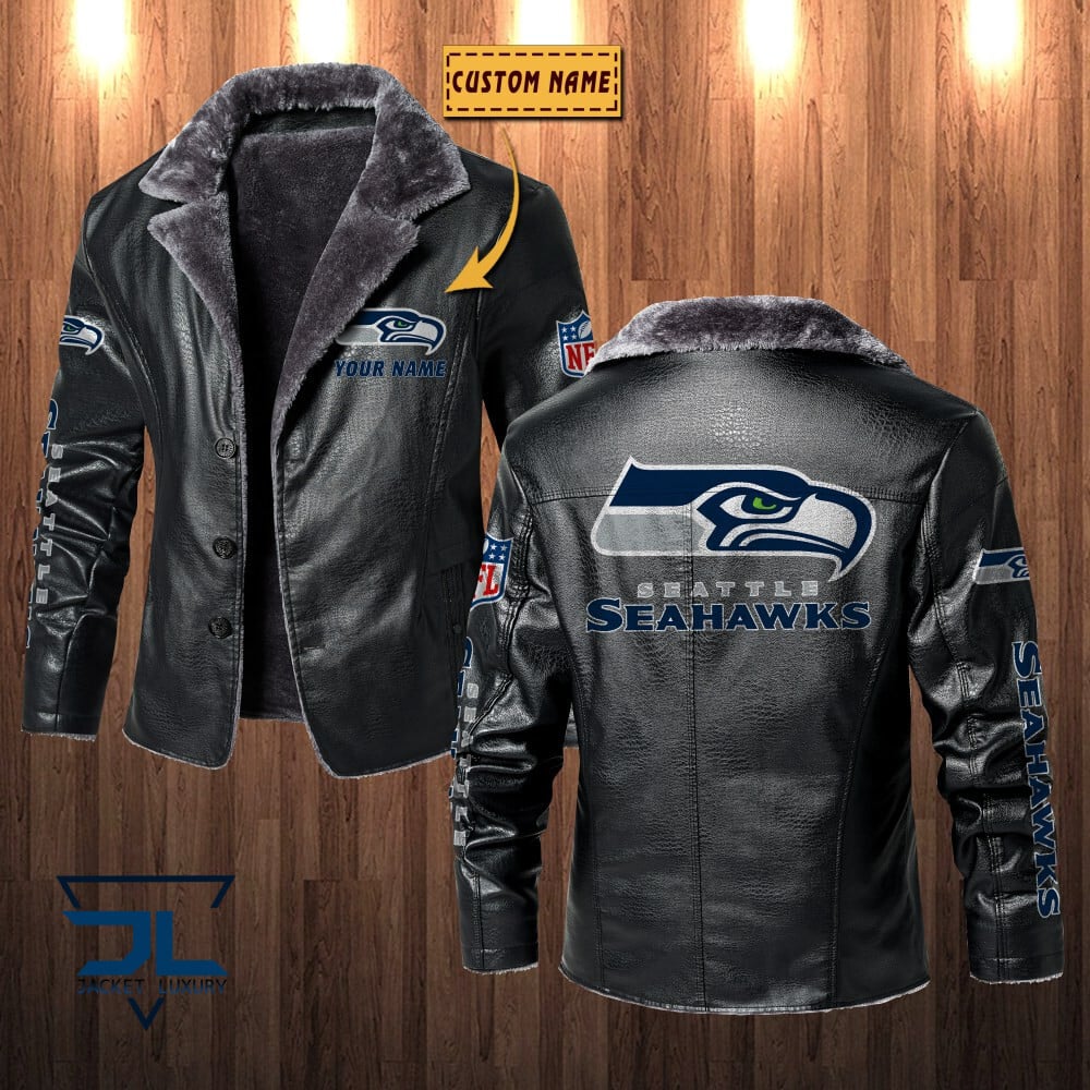 Seattle Seahawks NFL Style Leather Jacket For Fans