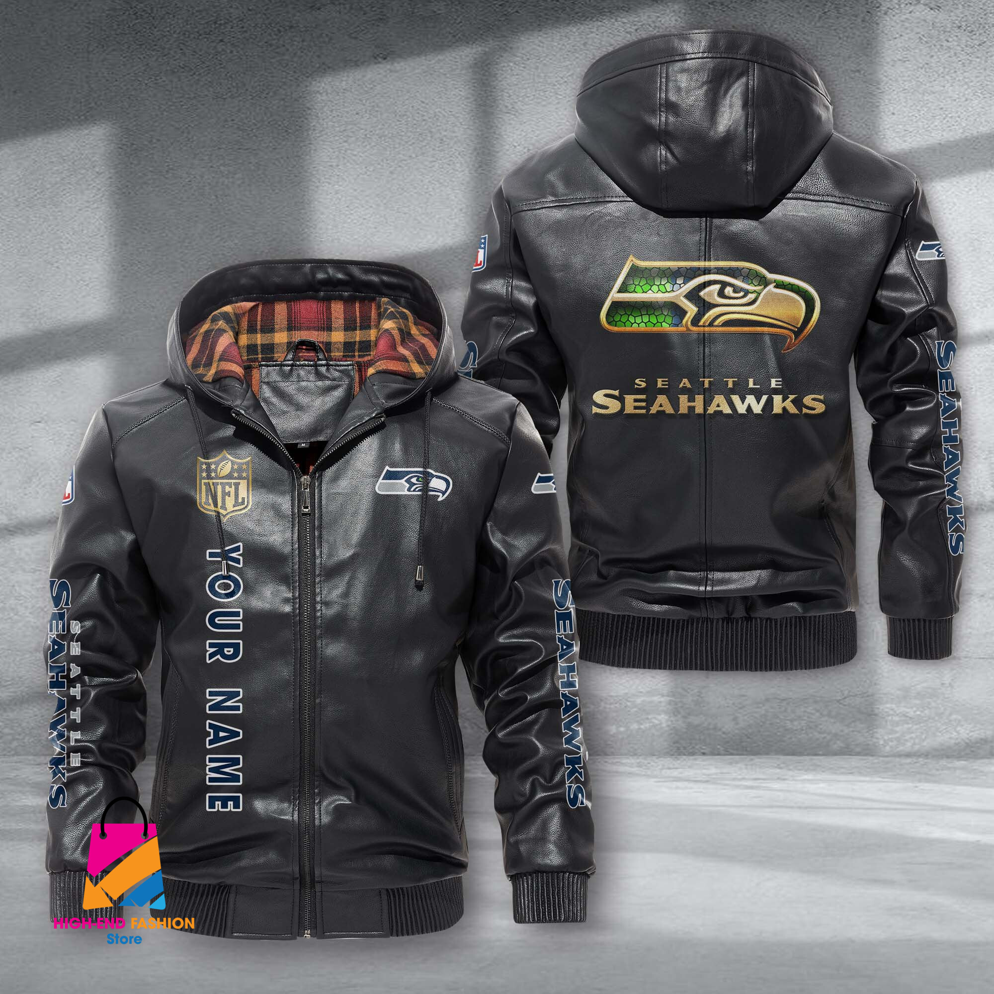Seattle Seahawks NFL Style Leather Jacket For Fans