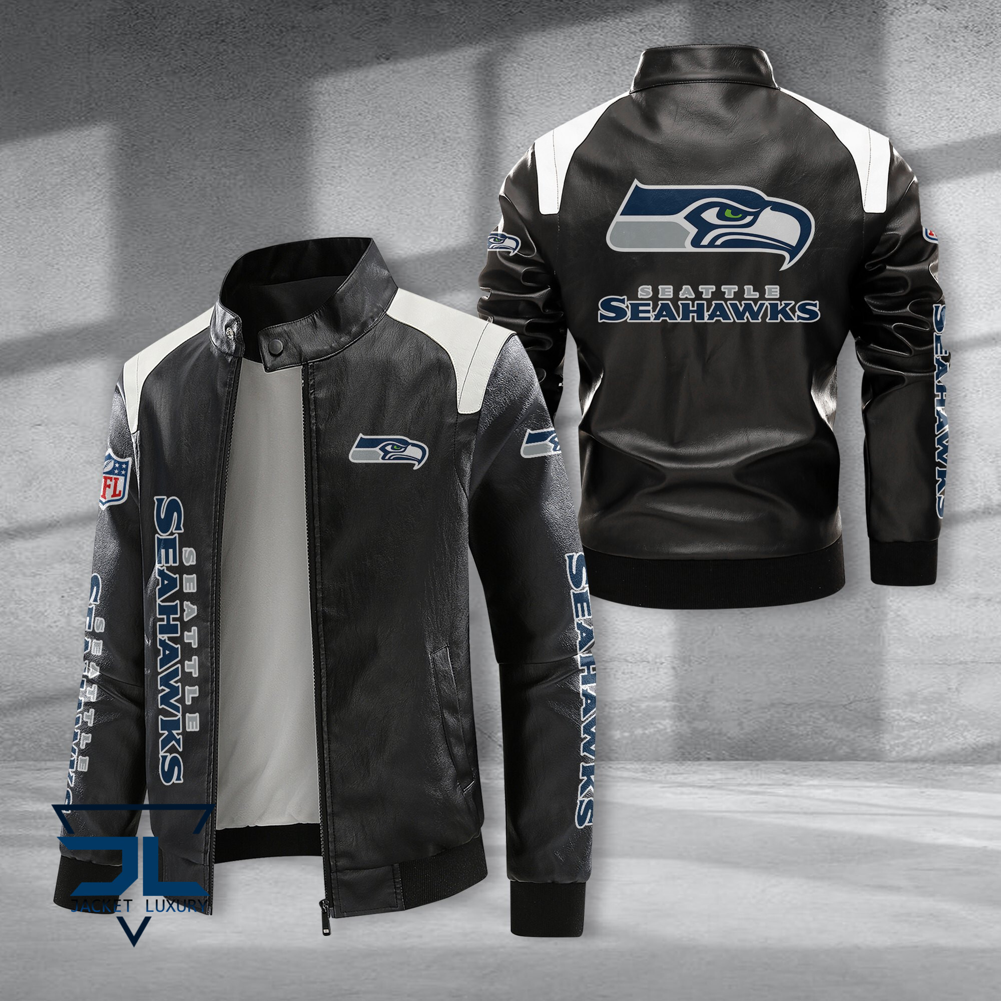 Seattle Seahawks NFL Style Leather Jacket For Fans