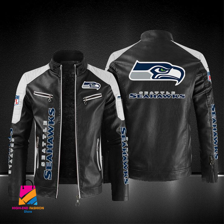 Seattle Seahawks NFL Style Leather Jacket For Fans