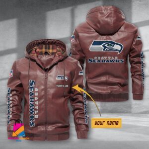 Seattle Seahawks NFL Style Leather Jacket For Fans