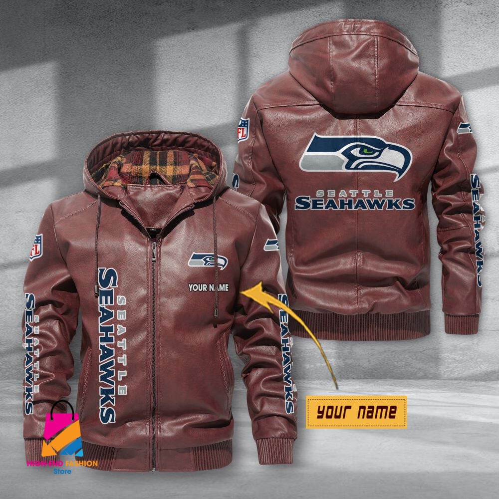 Seattle Seahawks NFL Style Leather Jacket For Fans