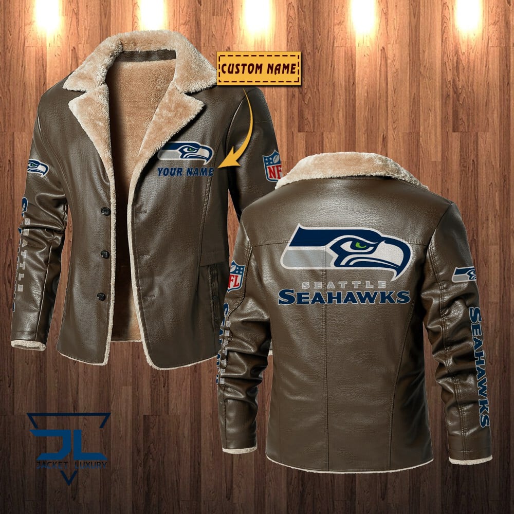Seattle Seahawks NFL Style Leather Jacket For Fans