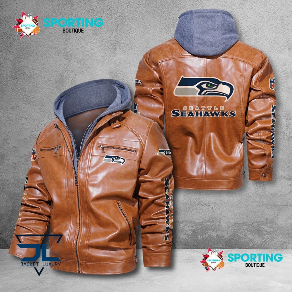 Seattle Seahawks NFL Style Leather Jacket For Fans