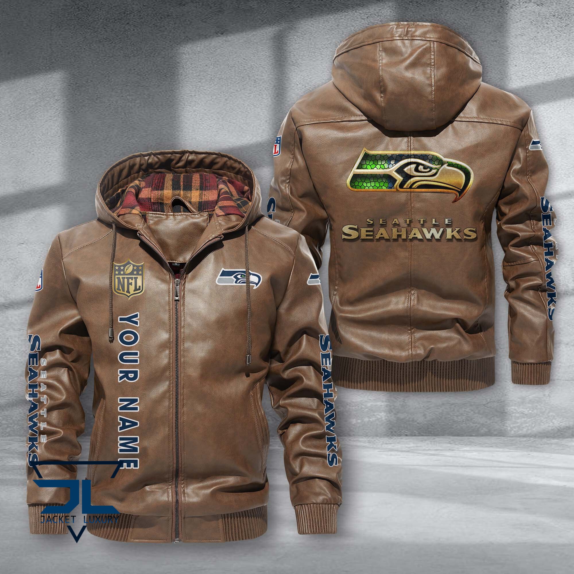Seattle Seahawks NFL Style Leather Jacket For Fans