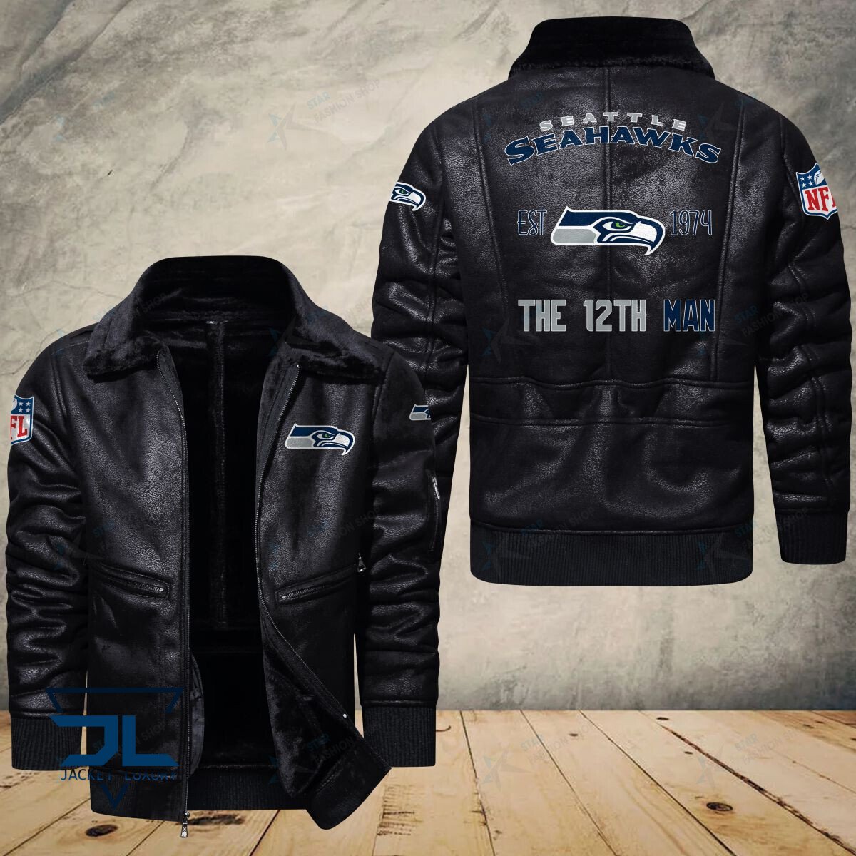 Seattle Seahawks NFL Style Leather Jacket For Fans