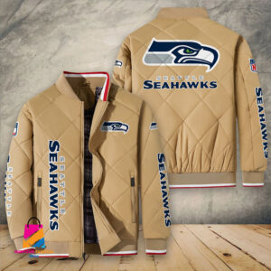 Seattle Seahawks NFL Style Puffer Jacket For Fans