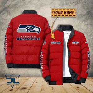 Seattle Seahawks NFL Style Puffer Jacket For Fans