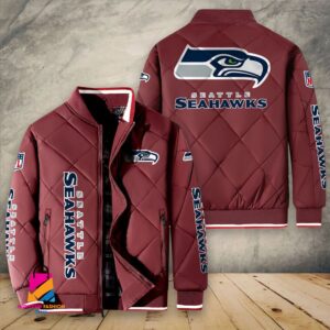 Seattle Seahawks NFL Style Puffer Jacket For Fans