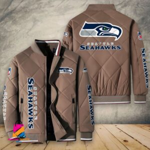 Seattle Seahawks NFL Style Puffer Jacket For Fans