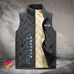 Seattle Seahawks NFL Style Sleeveless Puffer Jacket For Fans