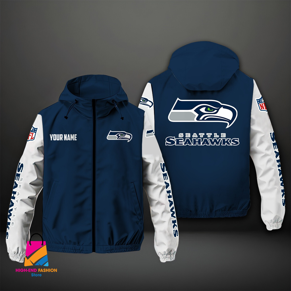 Seattle Seahawks NFL Style Windbreaker Jacket For Fans