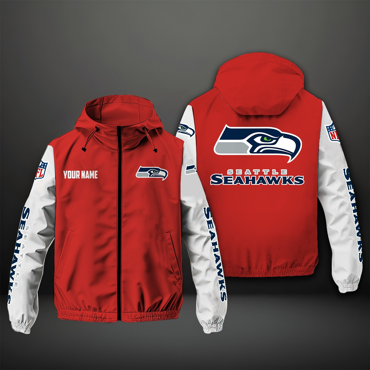 Seattle Seahawks NFL Style Windbreaker Jacket For Fans