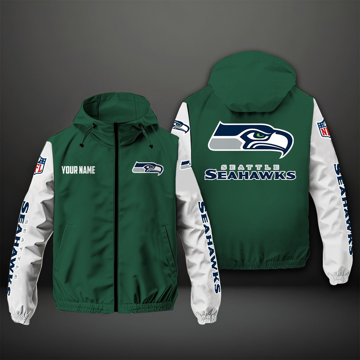 Seattle Seahawks NFL Style Windbreaker Jacket For Fans