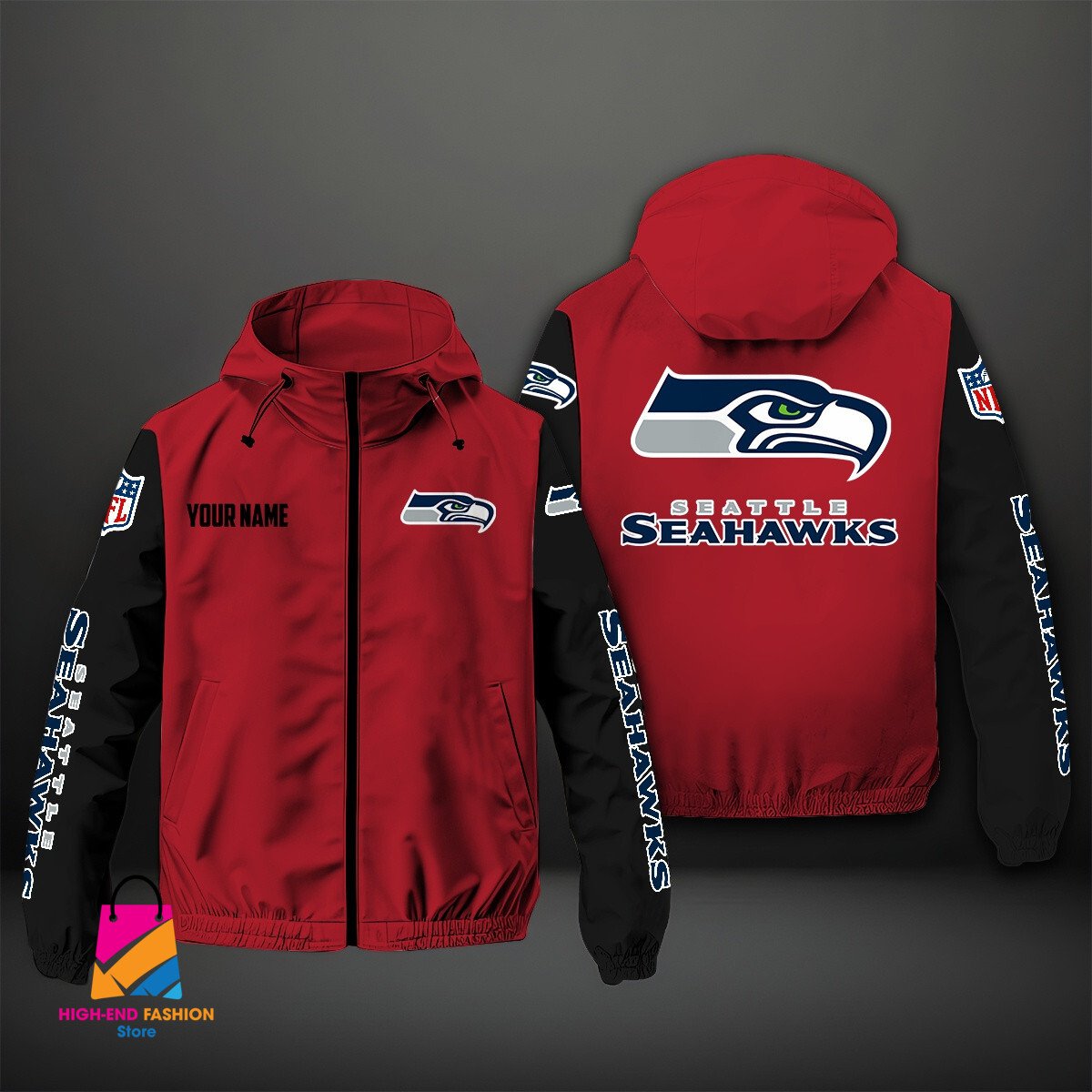 Seattle Seahawks NFL Style Windbreaker Jacket For Fans