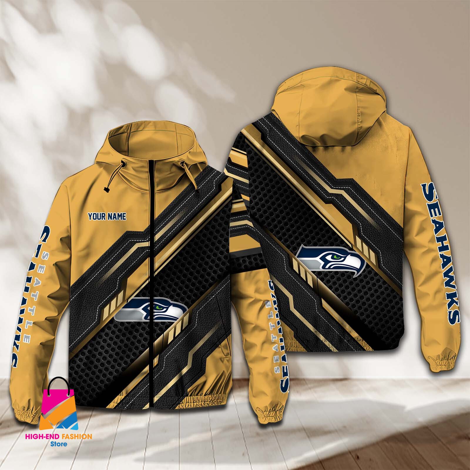 Seattle Seahawks NFL Style Windbreaker Jacket For Fans