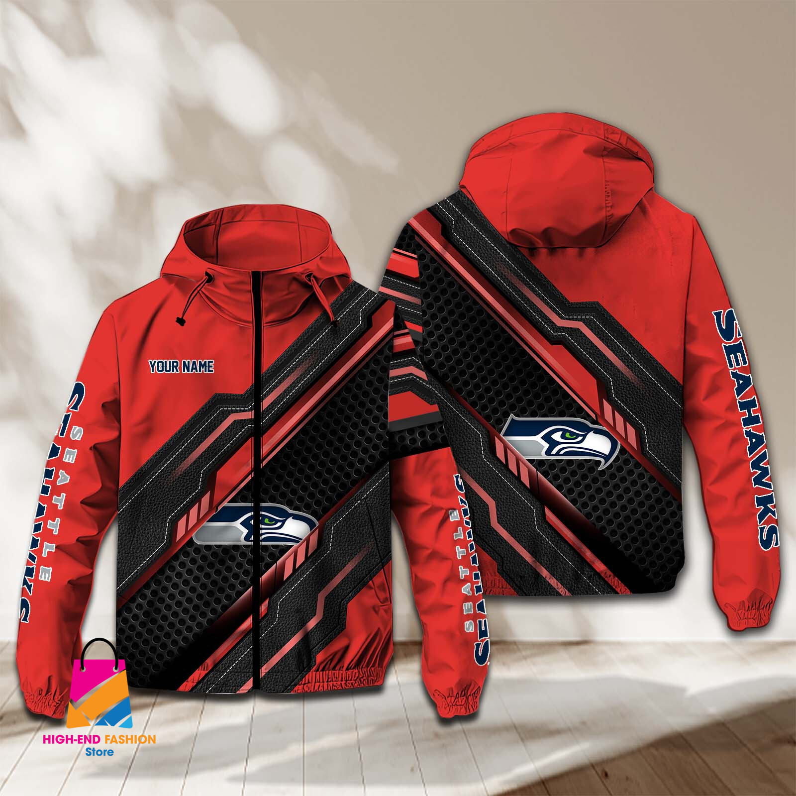 Seattle Seahawks NFL Style Windbreaker Jacket For Fans