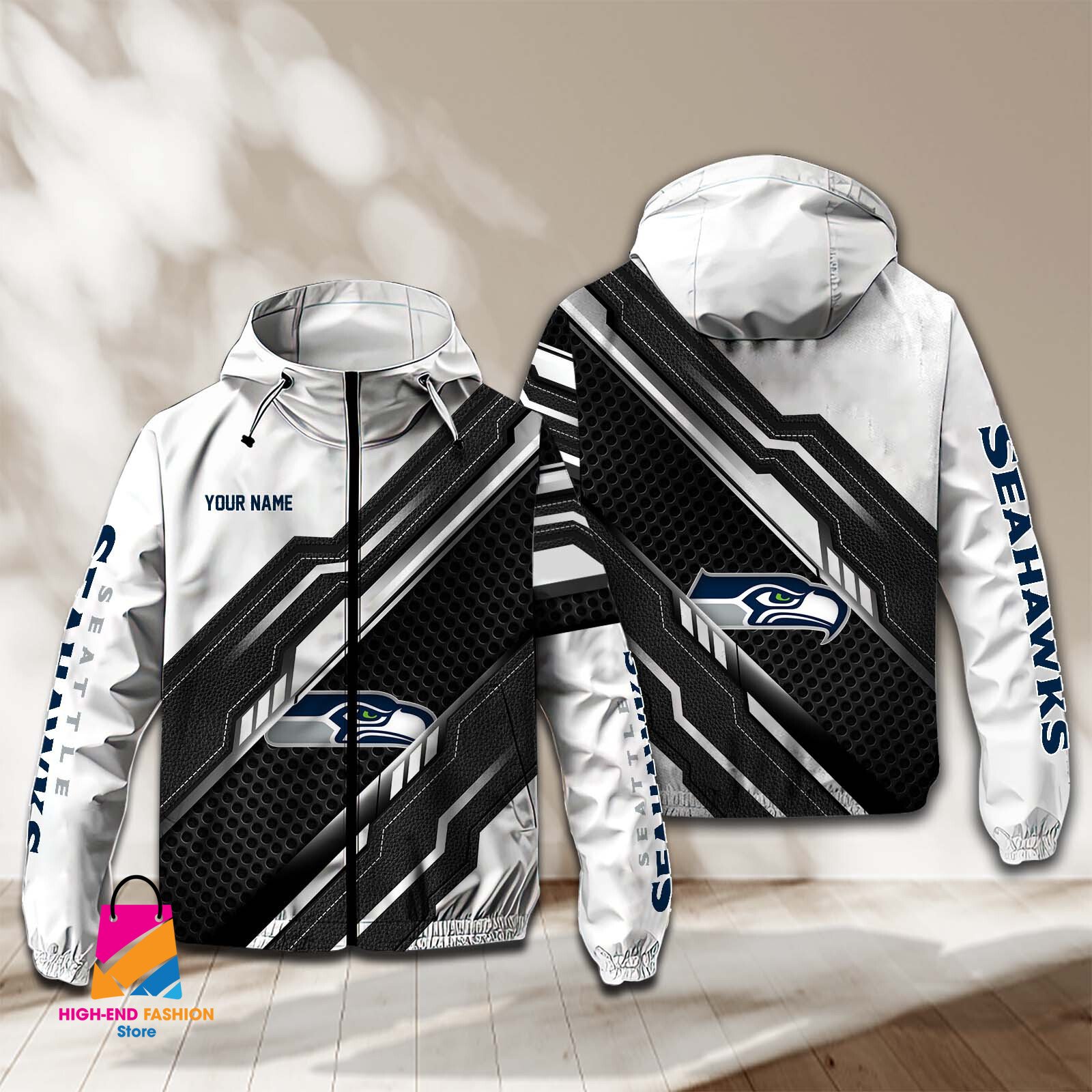 Seattle Seahawks NFL Style Windbreaker Jacket For Fans