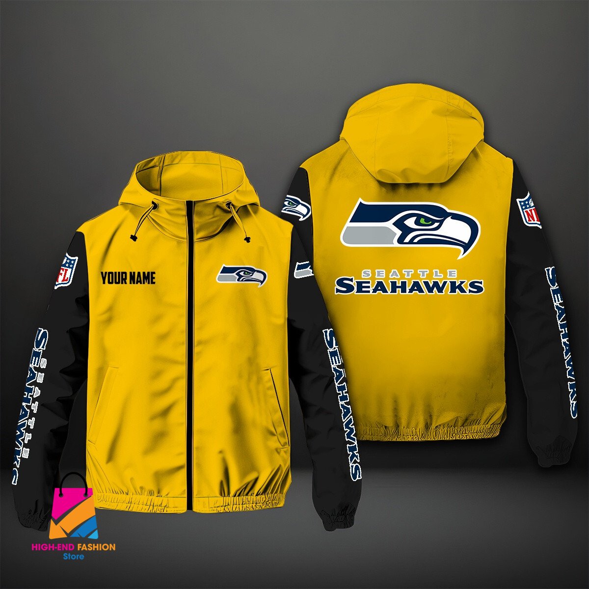 Seattle Seahawks NFL Style Windbreaker Jacket For Fans