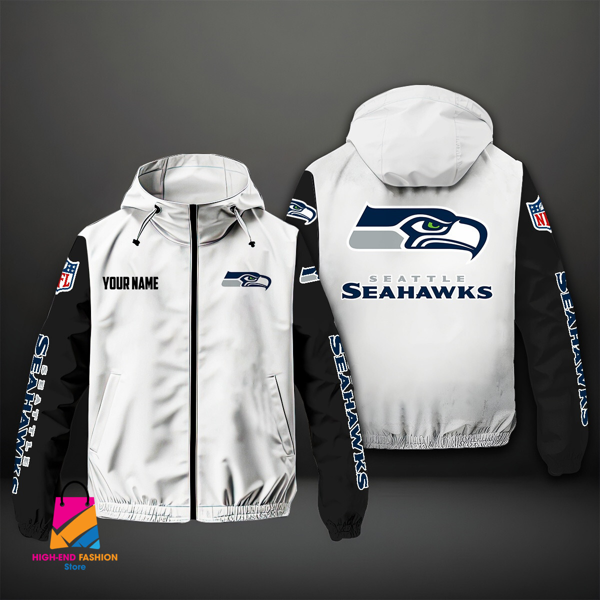 Seattle Seahawks NFL Style Windbreaker Jacket For Fans