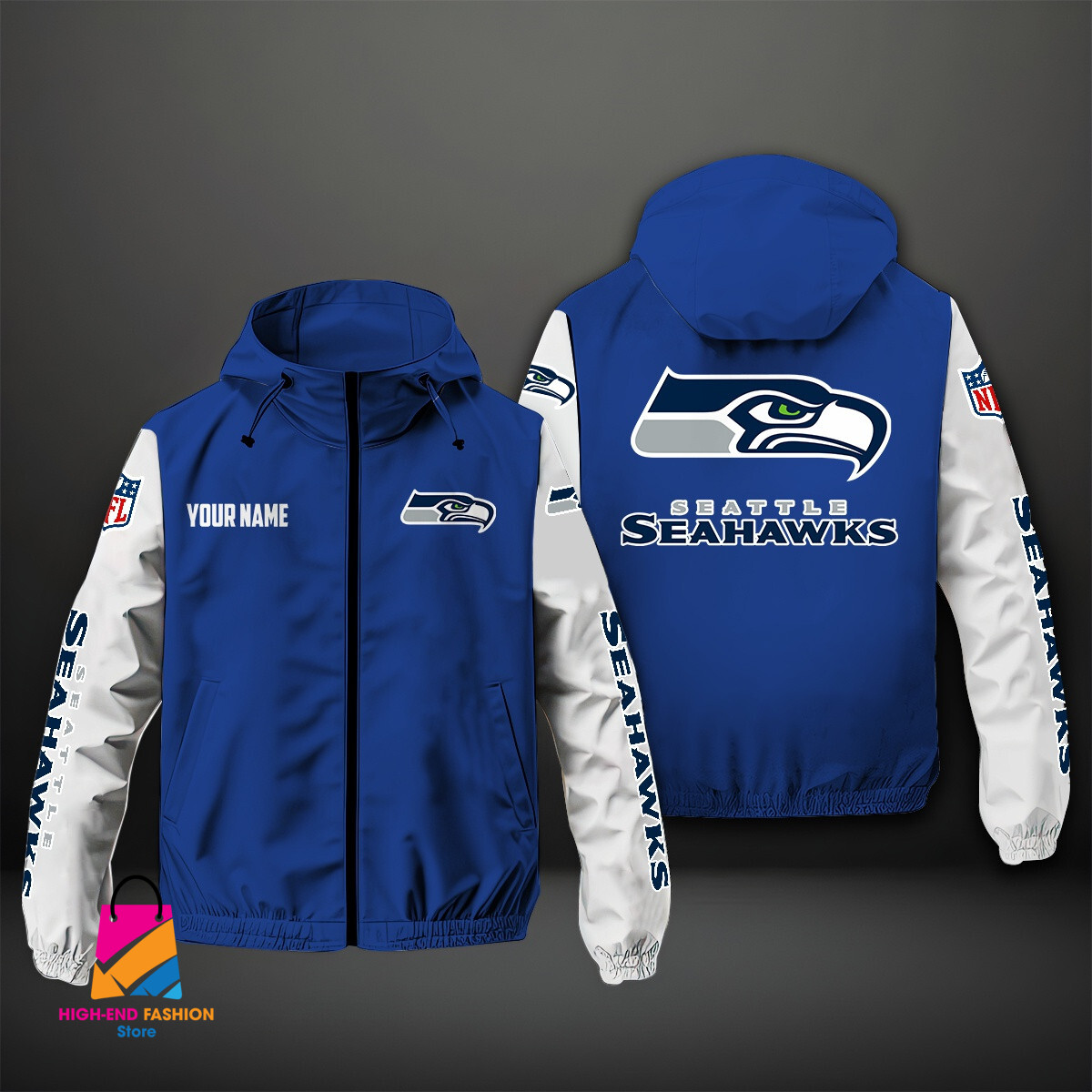 Seattle Seahawks NFL Style Windbreaker Jacket For Fans