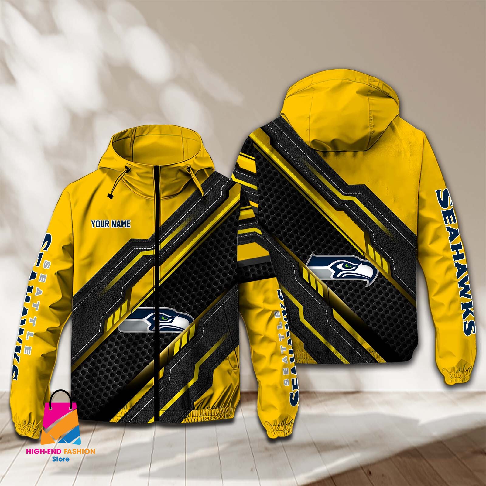 Seattle Seahawks NFL Style Windbreaker Jacket For Fans