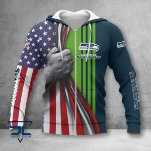 Seattle Seahawks NFL Style Zip Hoodie Jacket For Fans