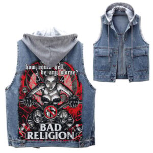 Sepultura Music Style Hooded Sleeveless Denim Jacket For Fans