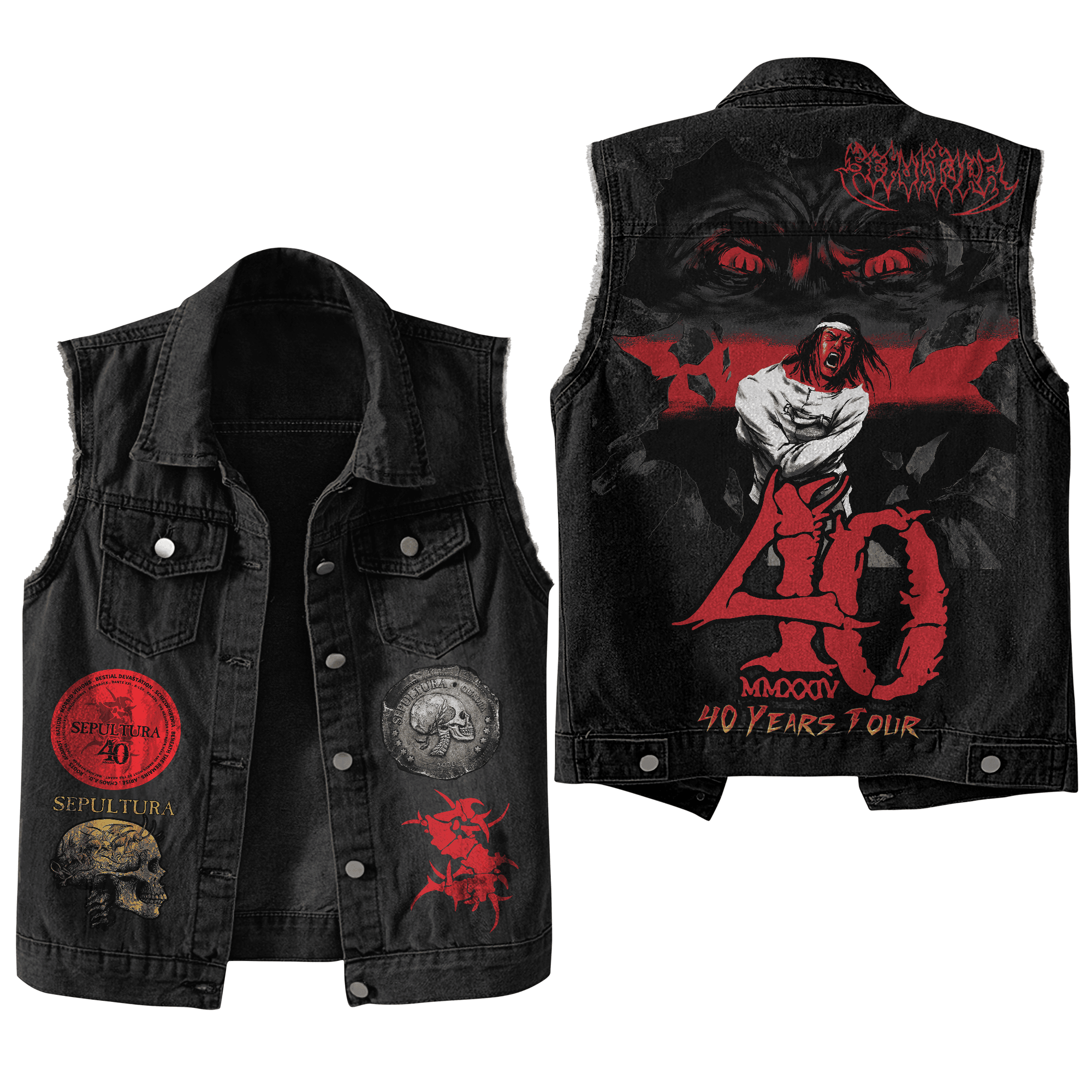 Sepultura Music Style Sleeveless Jacket For Fans