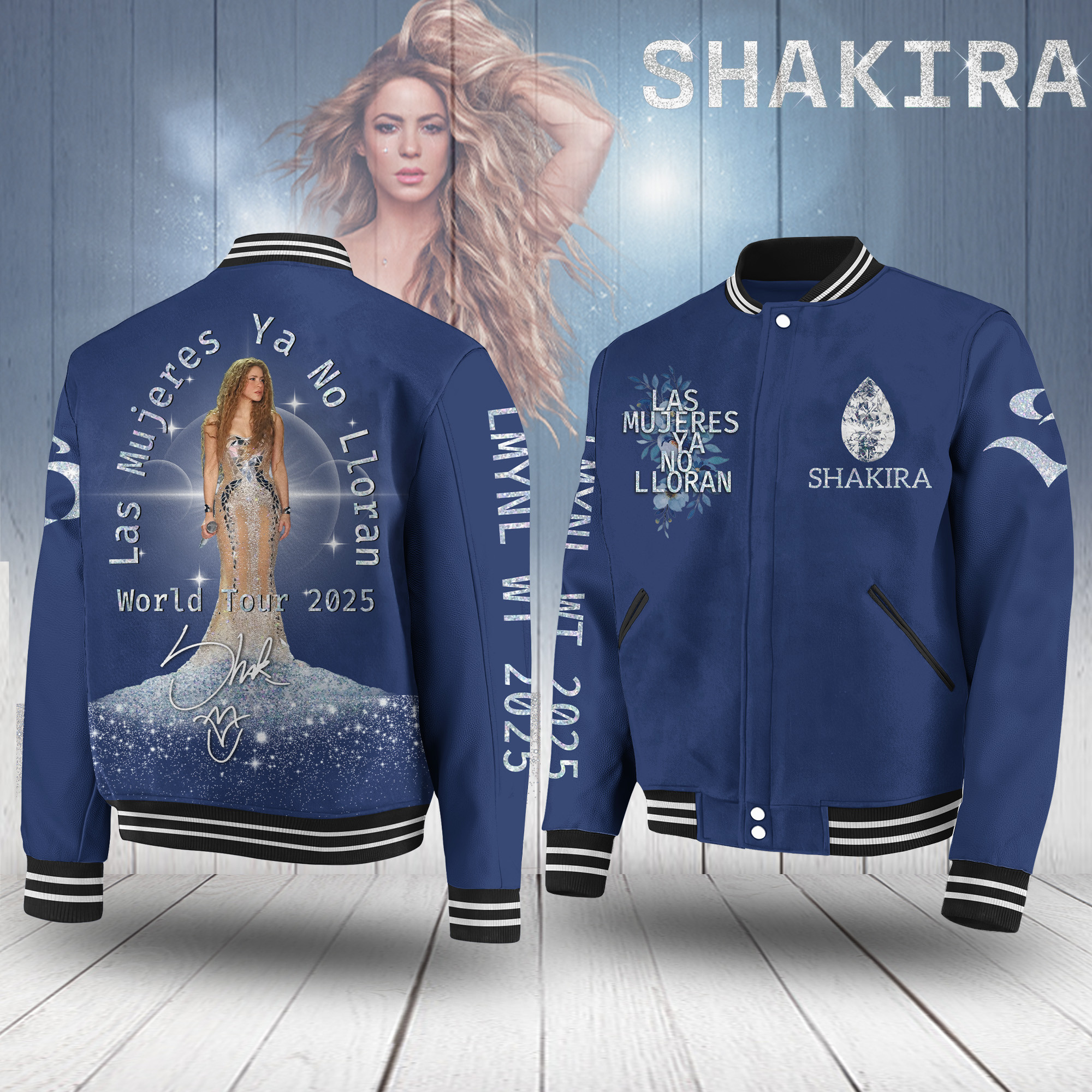 Shakira Music Style Baseball Jacket