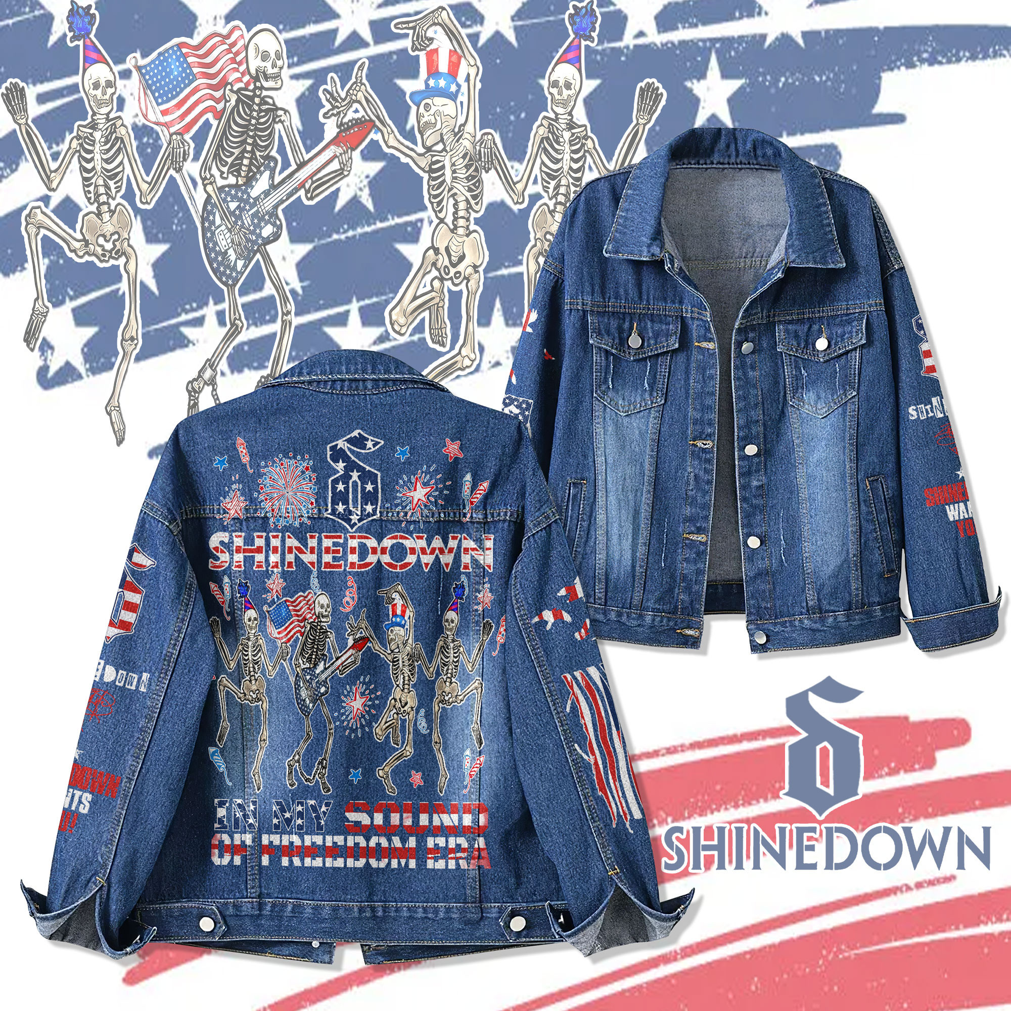Shinedown Music Denim Jacket Gift For Fans