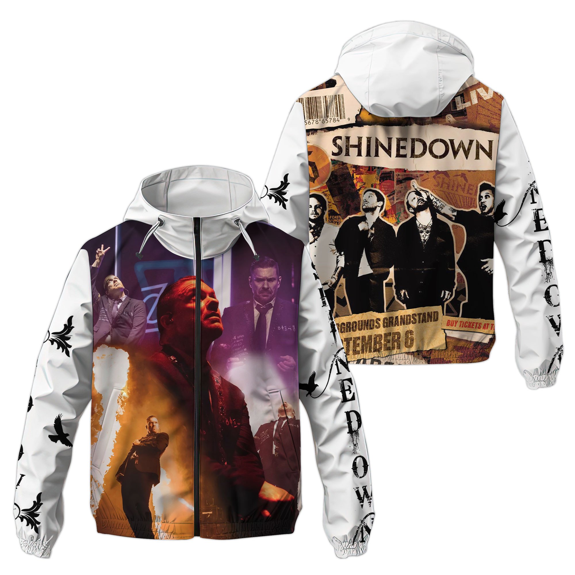 Shinedown Music Style Windbreaker Jacket For Fans